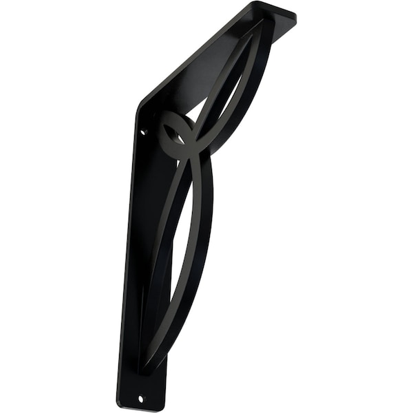 Ekena Millwork Versailles Wrought Iron Bracket, (Single center brace), Powder Coated Black 1 1/2"W x 5 1/2"D x 8"H BKTM01X05X08SVE - main